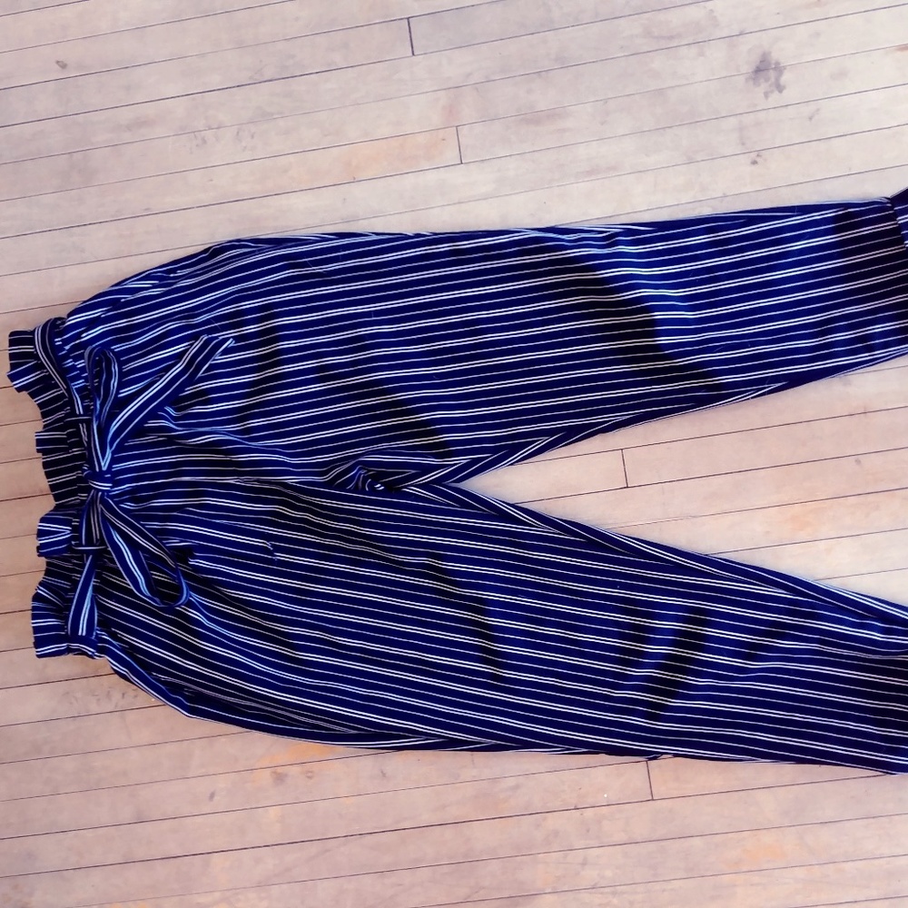 High rise striped pants